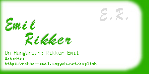 emil rikker business card